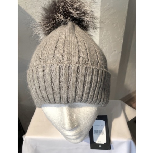 Gorski Knit Beanie w/fox Fur Pompom - Picture 6 of 6